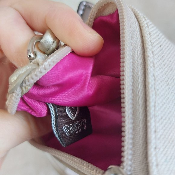 Coach Women's Puppy Love Cream Canvas Heart Mini Bag/Wristlet - Picture 6 of 7